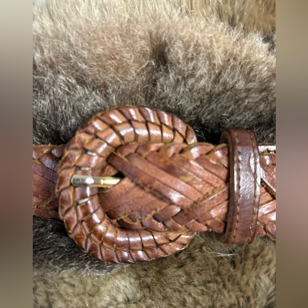 Braided leather belt - Picture 4 of 12